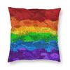 Nordische Gay Pride LGBT Regenbogenflagge Sofakissenbezug Weiche LGBTQ Lesben Wurfkissenhülle Für Wohnzimmer Heimdekoration