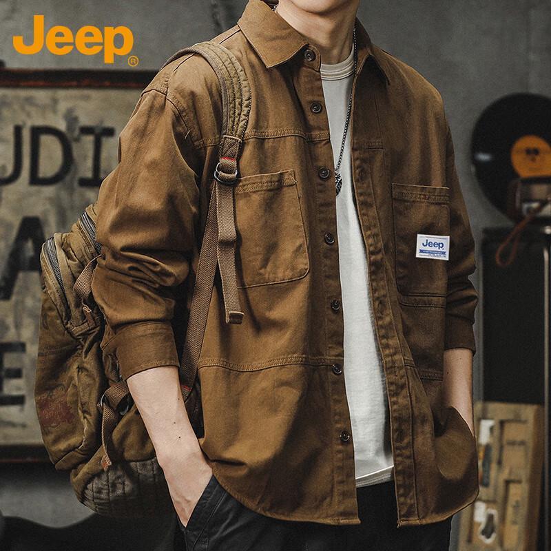 Jeep Men's Long Sleeve Casual Work Shirt