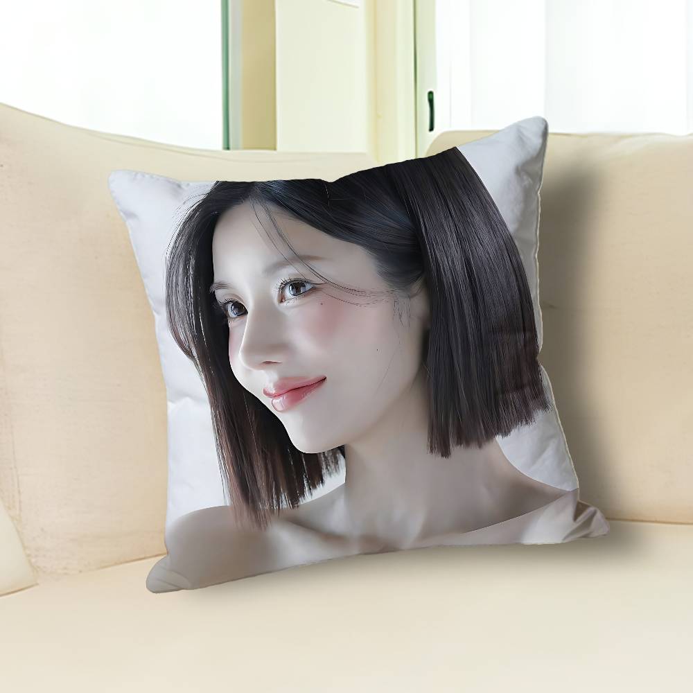 K-Kwons Singer E-Eun-B-Bi Anime Celebrity Merchandise All-Match Printed Pillow Case Sofa Car Office Room Decoration Protector