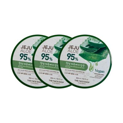 Fresh Jeju Aloe Beruhigungsgel 300ml × 3