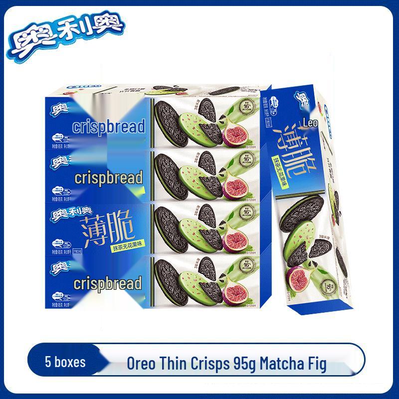 Oreo Thins Matcha Fig Flavor Sandwich Cookies, 5-Pack