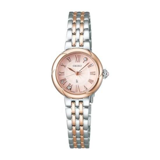 Seiko Watch LUKIA SSWA006 Grow Ladies Wristwatch Made Japan Battery-operated Quartz Lab-grown Diamond Dial Crystal Glass Crown Silver Silky Pink Steel