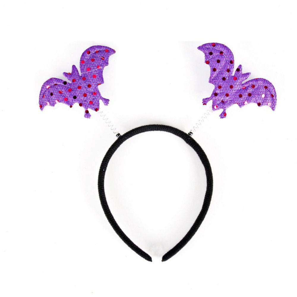 Cerchietto Halloween Ala di Pipistrello Ragnatela Zucca Teschio Fascia Atmosfera Spettrale Cappello da Strega Cerchietto Halloween Palla di Trucco