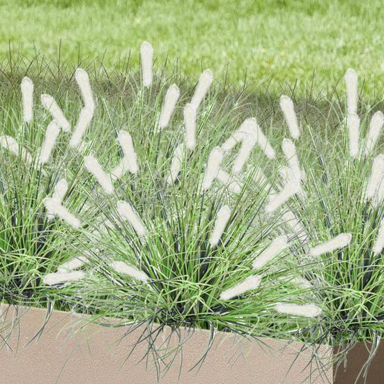 5Pcs Artificial Plants Foxtail Grass Decor Lifelike Faux Greenery Home Decoration for Living Room, Office, Patio Housewarming Gift