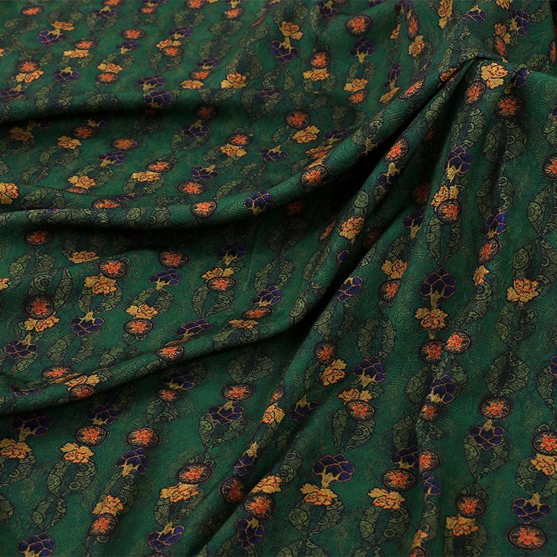 Ancient-style Jacquard Printed Fabric for DIY Winter Clothing Coats Cheongsam Skirts Dresses Fabrics