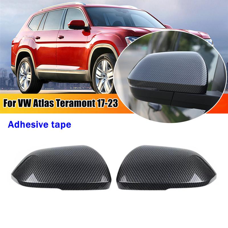For Volkswagen VW Atlas Teramont 2017 2018      Car Rearview Side Mirror Cover Wing Cap Door Shell Trim