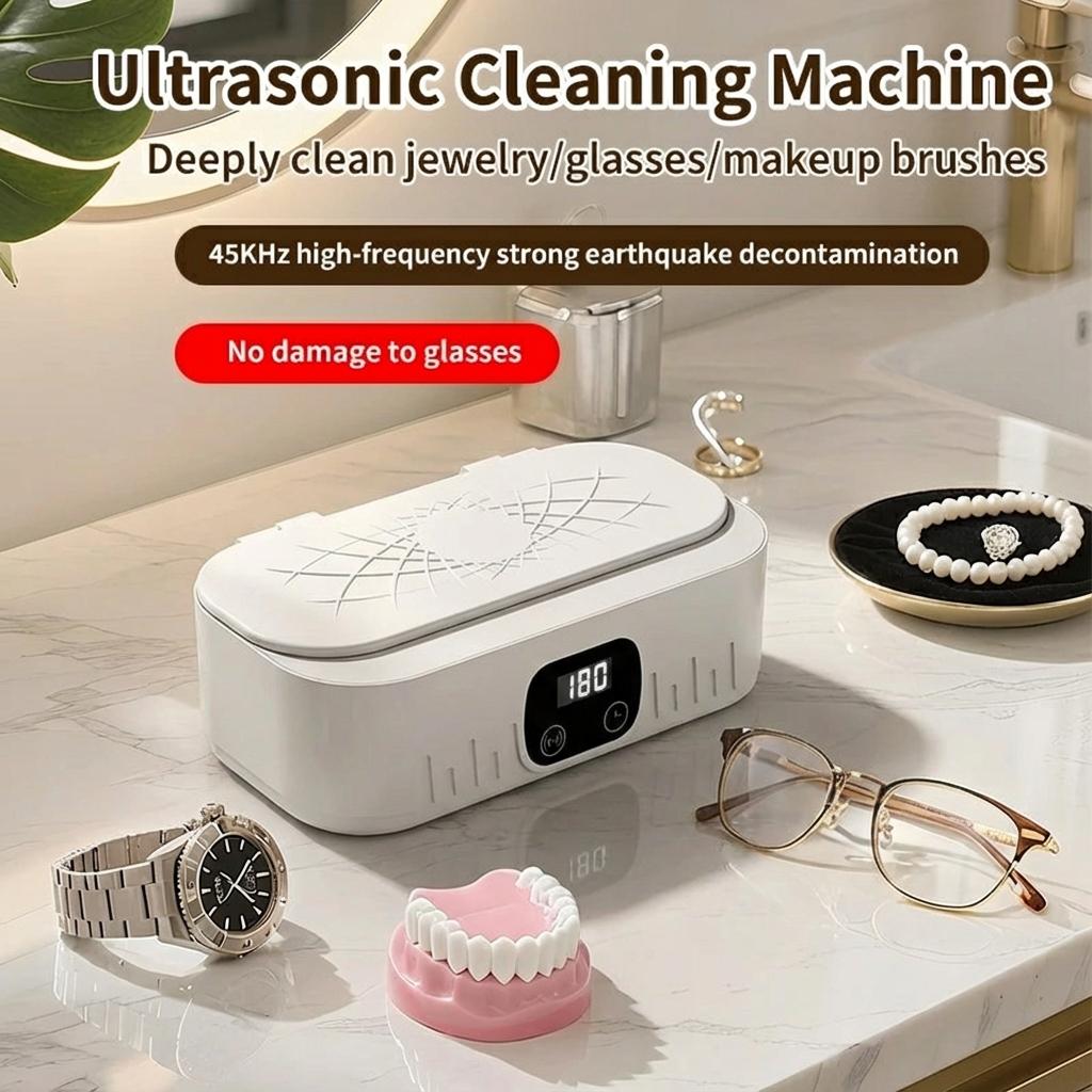 Ultrasonic Cleaning Machine 400ml Automatic Ultrasonic Cleaning Tank for Cleaning Makeup Brushes Glasses Watches Jewelry