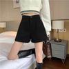 Women's A-line Woolen Bootcut Shorts - High Waist, Thickened, Loose Fit for Autumn/Winter 2024