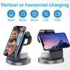 3 In 1 Magnetic Wireless Charger Stand For iPhone 15 14 13 12 Pro Max iWatch AirPods Station Dock MagSafe Fast Charging Station