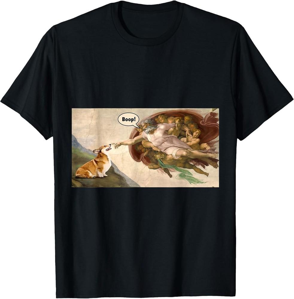 

NEW Boop The Snoot Of Welsh Corgi Funny Korgi Dog Meme TShirt MADE IN USA Unisex T-Shirt L