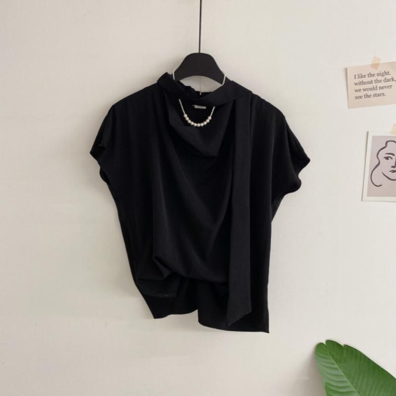 Honey J Women Romels Draped Tie Short Sleeve Blouse 3color