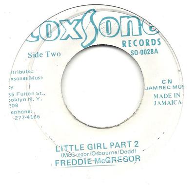 7inch Record FREDDIE MCGREGOR  Little Girl SO0028 Coxsone Records US Reggae Ska  Dub Used