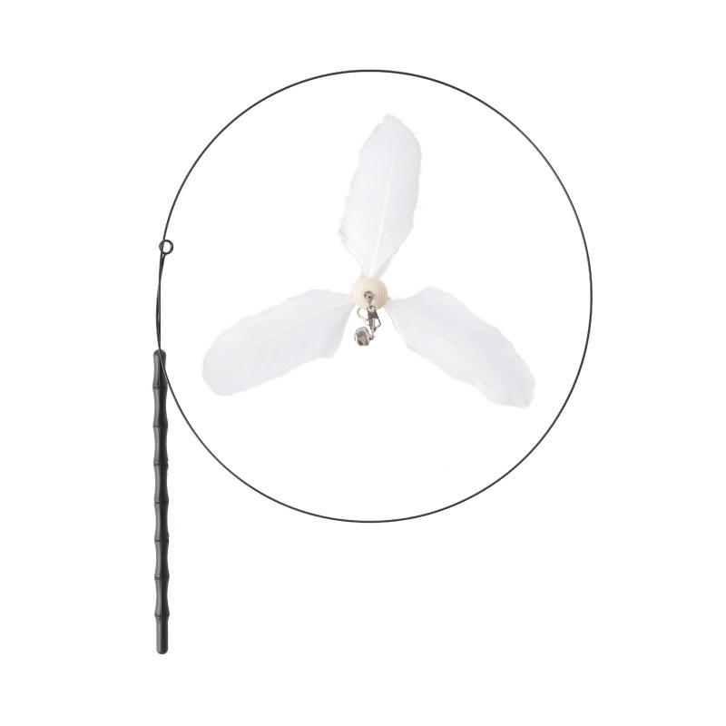 Fukumaru Flower Leaf Cat Teaser with Bell - Durable, Self-Entertaining Cat Toy