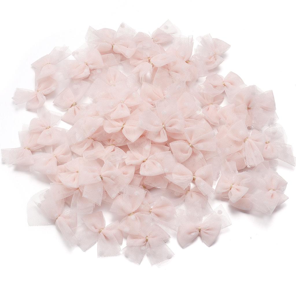 10pcs/lot Mini Mesh Bows Headwear Fresh Cute Color Loose Bow Beads for Craft Handwork Decoration DIY Hairpins Earrings Material