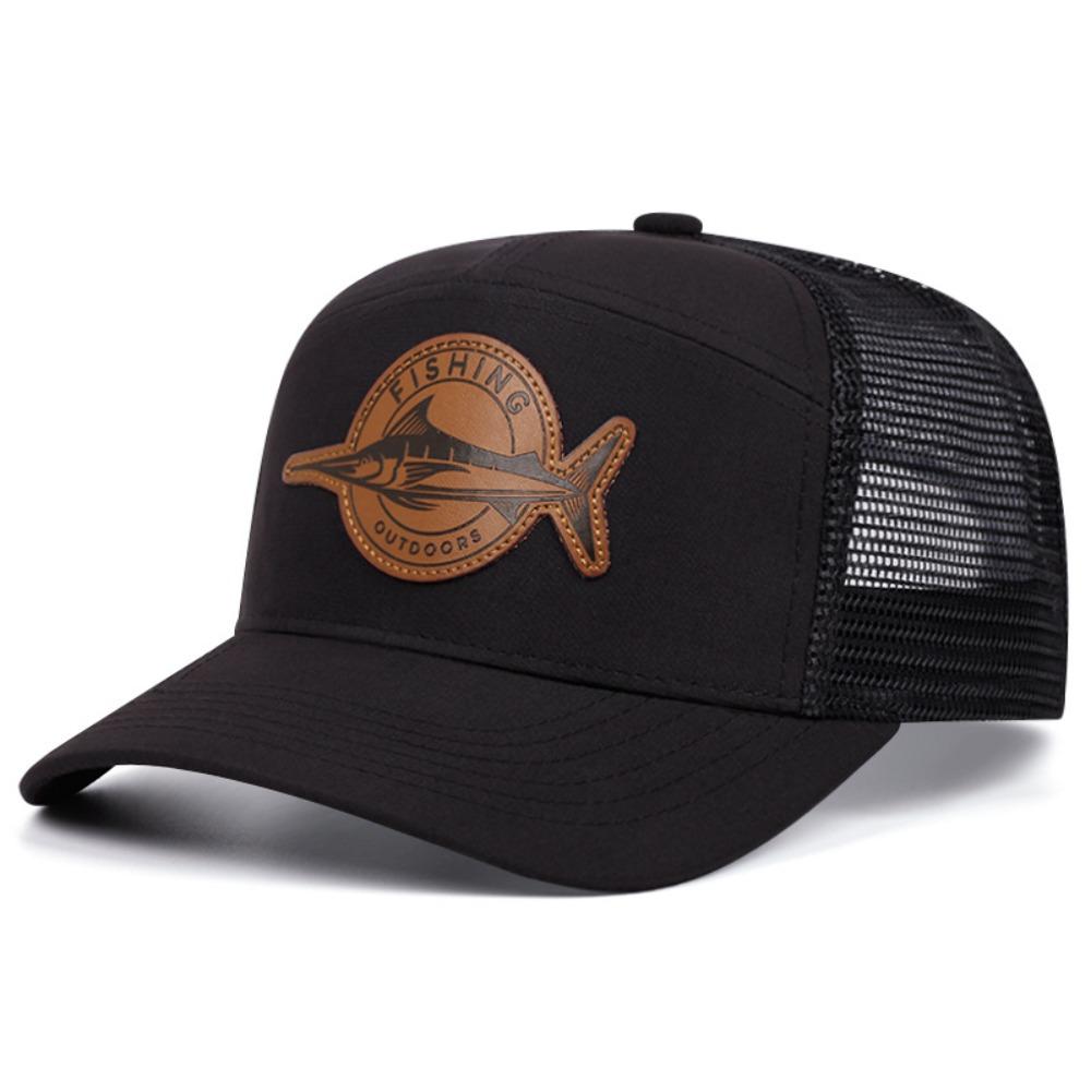 Adjustable Fishing Cap Shark Pattern Trucker Hat Fashion Baseball Cap  Unisex