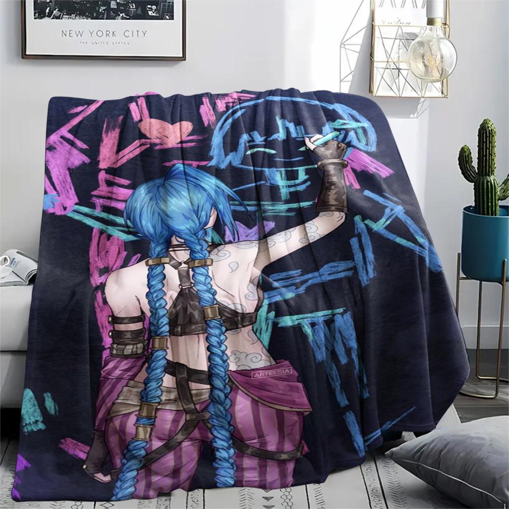 Jinx Print Flannel Blanket, High Quality Comfortable for All Seasons, Home Decor, Warmth and Comfort, Perfect for Christmas Gifts51