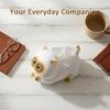 Cartoon Cat Tissue Box, Living Room Desktop Ceramic Paper Box, Household High-End Ornament Creative Napkin Paper Box New
