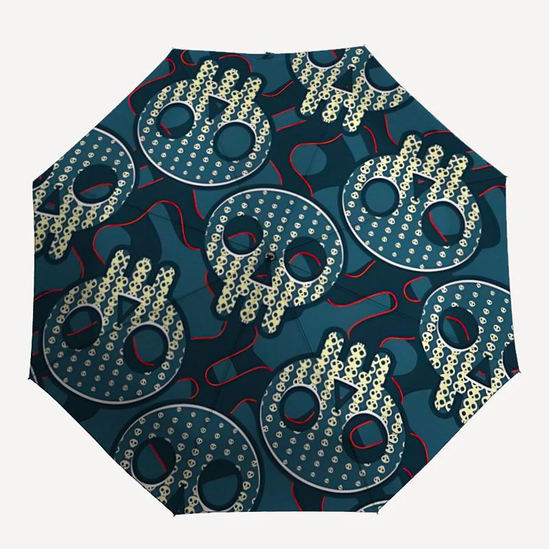 

1pc Skull Pattern Automatic Folding Umbrella - Portable Collapsible 8-Rib Umbrella for All Seasons Durable Canopy yy251119140