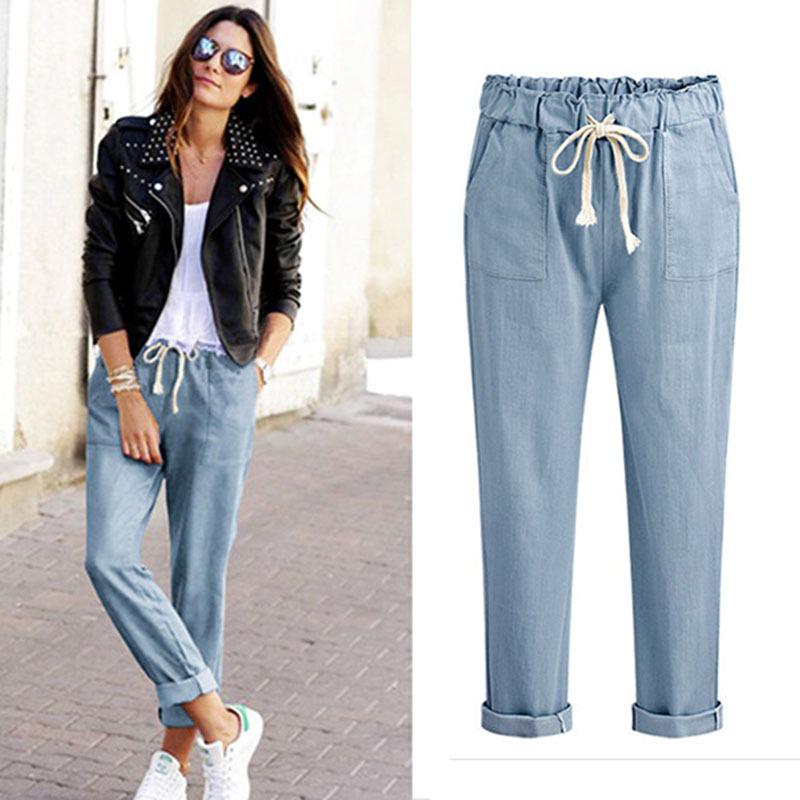 

Женские повседневные хлопковые брюки-карандаш