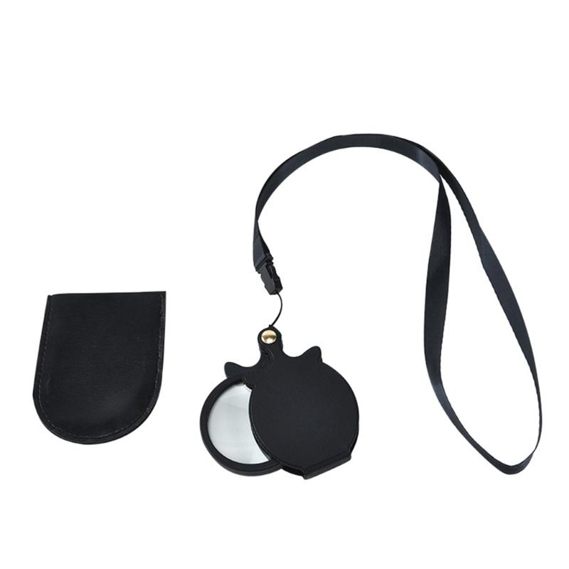 Lupa de Bolsillo de Aumento 10x con Marco de Goma y ABS Adecuada Para Tareas Ópticas Precisas e Inspecciones Detalladas