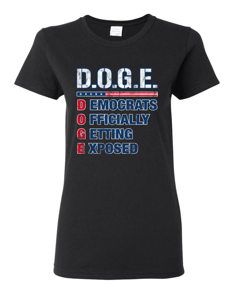 DOGE Democrats Officially Getting Exposed Acrostic Womens Graphic T-Shirt Unisex T-Shirt XXXL
