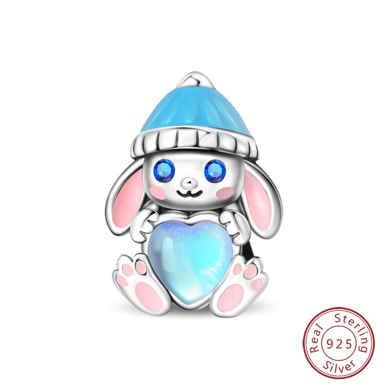 Original Copper Charms Beads Winter Snowflake Snowman Igloo Penguin Pendant Fit Bracelet Women Jewelry Gift
