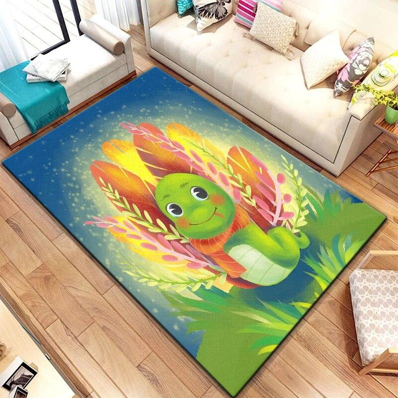 Zwölf chinesische Sternzeichen-Tiere malen Teppich für Wohnzimmer, großer Teppich, schwarzer weicher Teppich, Heimdekoration, Matten, Boho-Teppiche