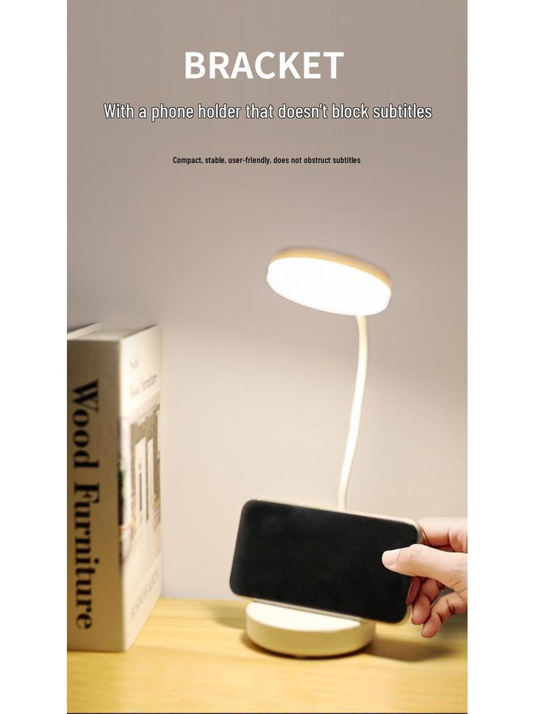Rechargeable LED Table Lamp for Dorms & Kids - Eye Protection Bedside Lamp