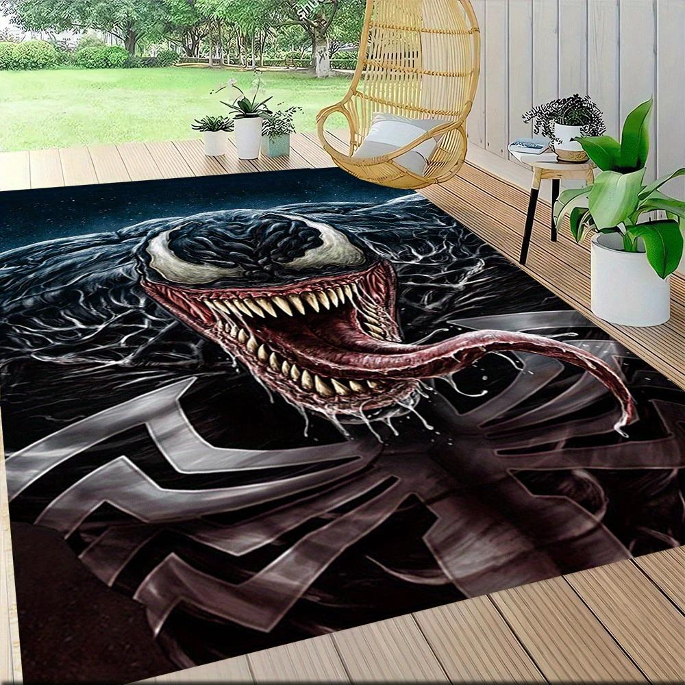 1pc Venom Carpet Area Rug, Bedroom, and Playroom - Durable, Stain-Resistant, and Easy To Clean, Living Room, Laundry Room, Home Decor, Chris