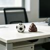 3D Printed Twisting Football Toy, Stress Relief Slippery Soccer Toy, Articulated Spiral Rotating Cartoon Shit Fidget Desk Toy, Party Favors