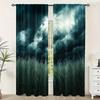2pc, Window Curtains Dramatic Sky Polyester,Without Electricity Party Decorations Applies To Classroom, Office