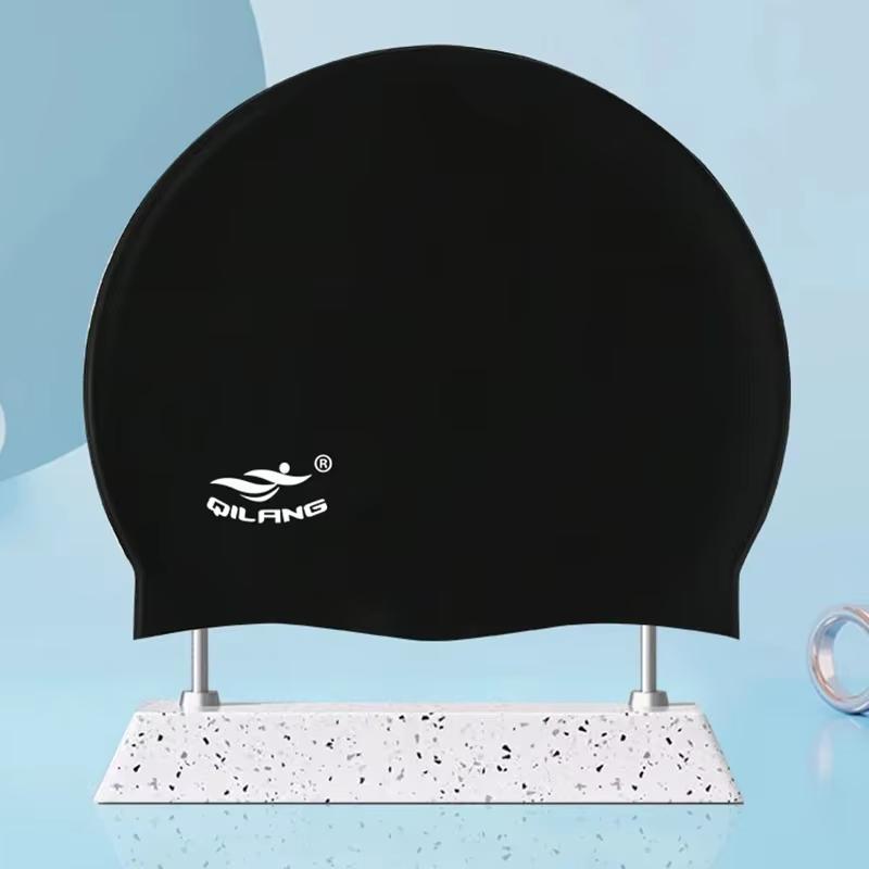 Silicone swim caps Swim Cap Adult Silicone Waterproof Unisex Solid Color Pool Diving Cap Long Hair
