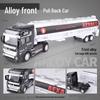 Alloy Pull-Back Big Truck Toy - Children's Container Truck Model & Trailer Transport Car