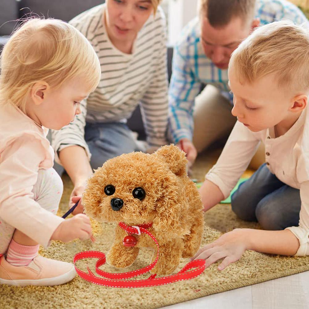 Realistic Robotic Dog Toy Interactive Plush Puppy with Barking Walking Sounds Like A Real Pet Smart Stuffed Animal Gift