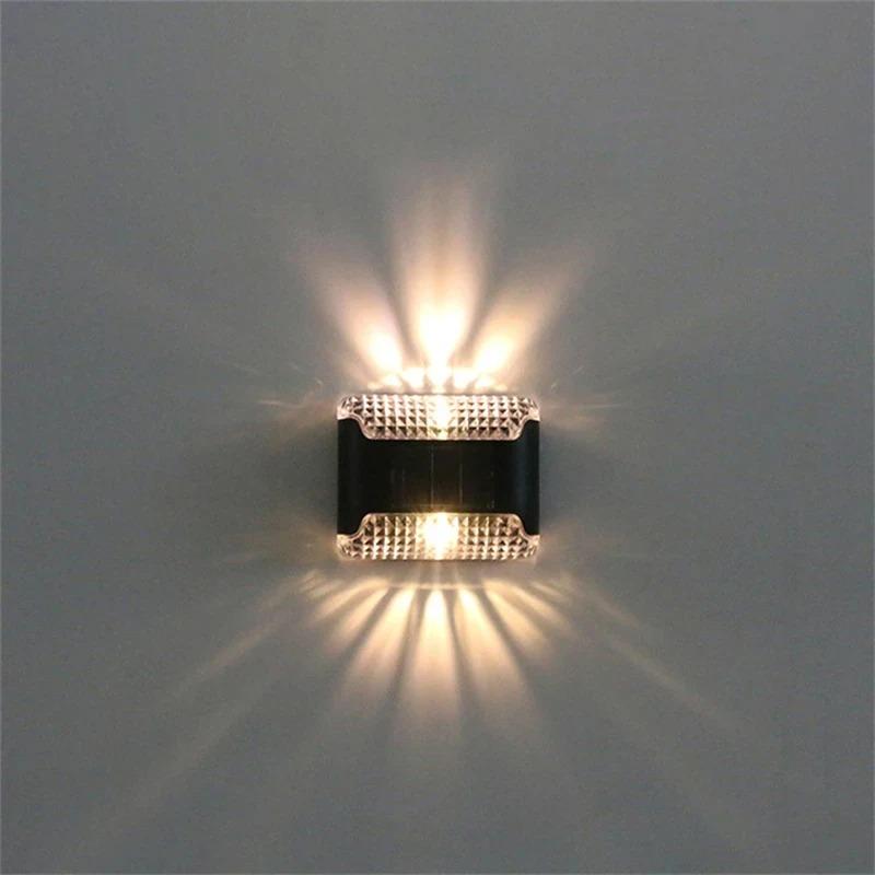 

Теплый белый и белый свет Наружный солнечный настенный светильник Садовое ландшафтное освещение Двор Коридор Дорожка Ступеньки Палуба Лестница Светодиодный ночной свет Рождественский декор warm light 1pc