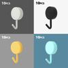 10/20/40PCS Self Adhesive Wall Hook Strong Without Drilling Coat Bag Bathroom Door Kitchen Towel Hooks Home Storage Accessories