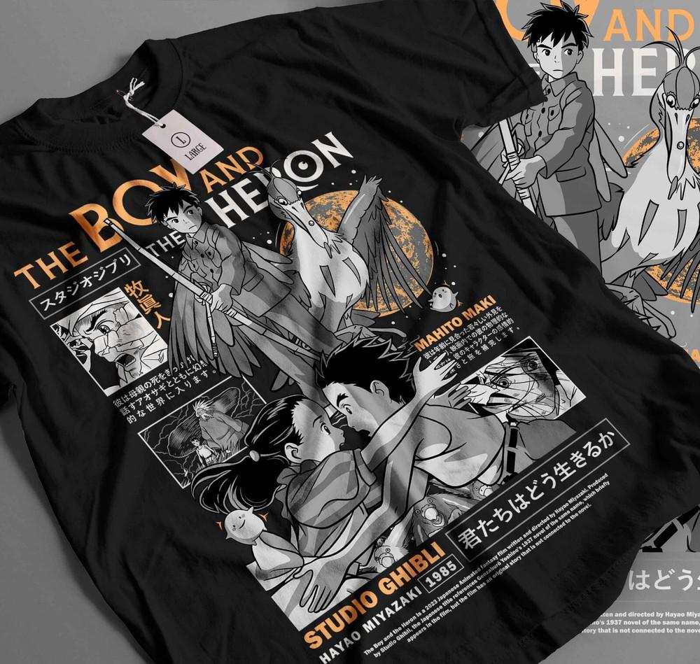 

The Boy and the Heron T-shirt Girl Anime Manga Anime art Gift Shirt All Size 271 3XL