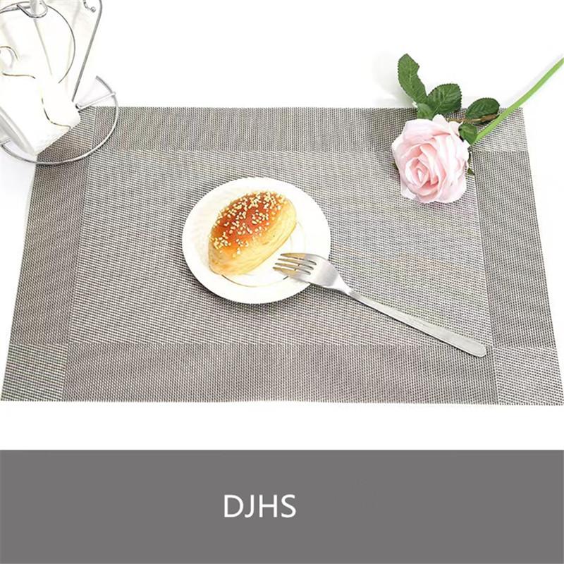

4/6 Штук Золотых Подстановочных Салфеток Моющиеся ПВХ Набор Матов для Обеденного Стола Плетеный Мат Диагональная Подставка Тарелка Миска Подставка Нескользящий Мат 6PCS&Rectangular