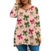 Women's Fashionable Casual Long Sleeved Plus Size  Print Top Plus Size Floral Print Top