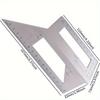 Aluminum Alloy 45° & 90° Angle Ruler Multifunctional Tri-Square Woodworking Layout Tool for Marking, Measuring, Carpentry