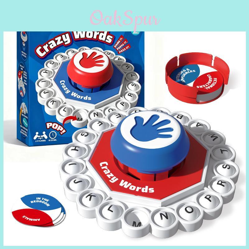 Juego de Mesa de Letras Locas Tablero de Cartón Para Reuniones Familiares Divertido Educativo Juguete de Plástico