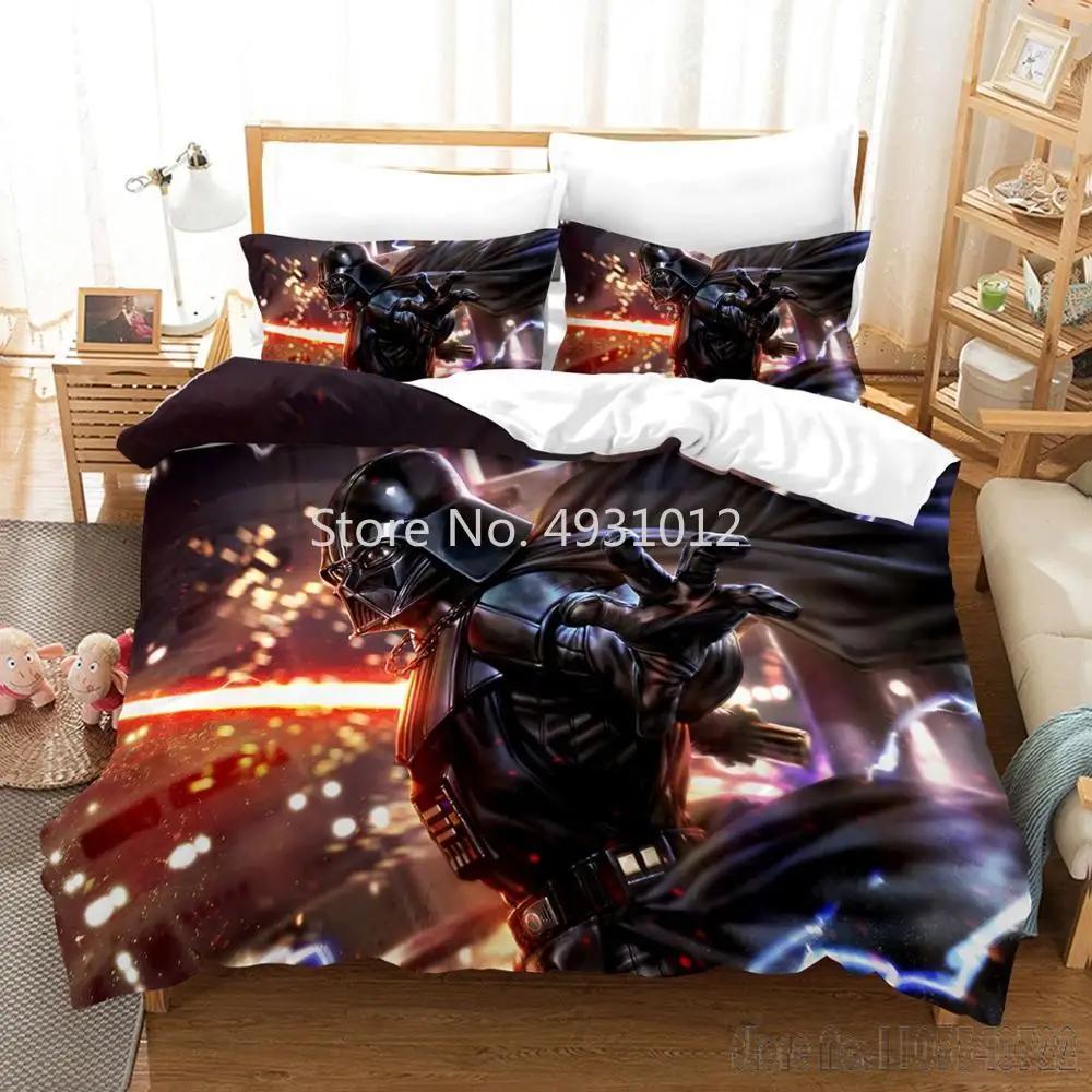Anime 3D Printed Black Warrior Bedding Set Baby Duvet Cover Sets Bedclothes Twin Single King Kids Adult Gift