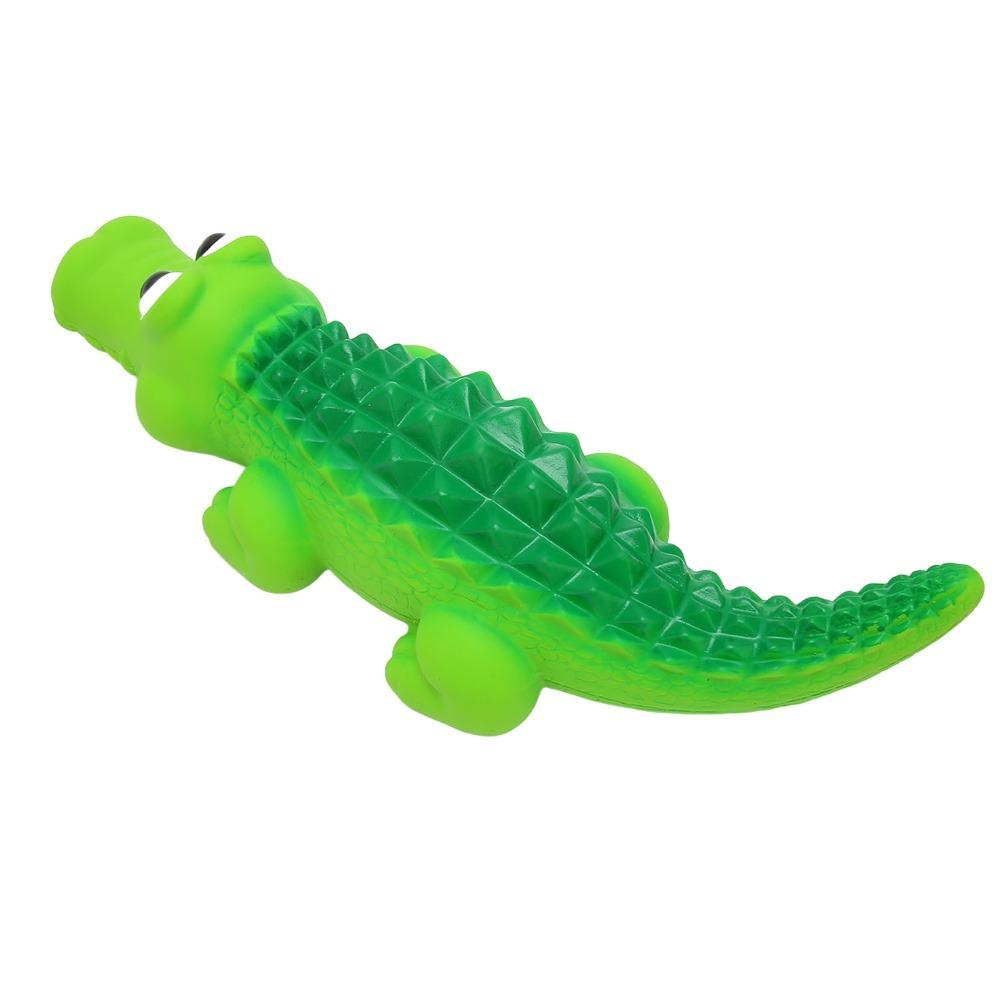 Premium Latex Squeaky Dog Alligator Toy Interactive Dog Training Toy  Indoor Daily Playtime