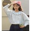 Women's Literary Lace Collar Long Sleeve Shirt: College Forest Style for 2026 Spring/Autumn
