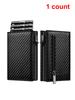 Automatic Pop Up Business Card Holders ID Card Holder Wallets Men Luxury Short Metal Minimalist Wallet Card Storage Bag Purse