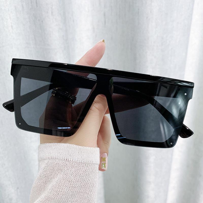 New Black Square Sunglasses Woman Big Frame Fashion Retro Mirror Sun Glasses Female  Vintage Lady Lunette De Soleil Femme