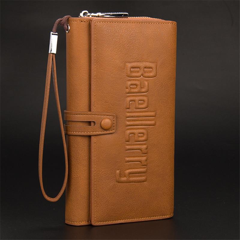 

Мужские сумки Baellerry, винтажные деловые сумки для телефонов, кожаные модные кошельки с держателями для карт, GZW 21cm*12cm*4cm света кофе