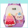 Toddler Lightweight Nylon Backpack With Christmas Tree And Little Bear Decor For Kindergarten Use