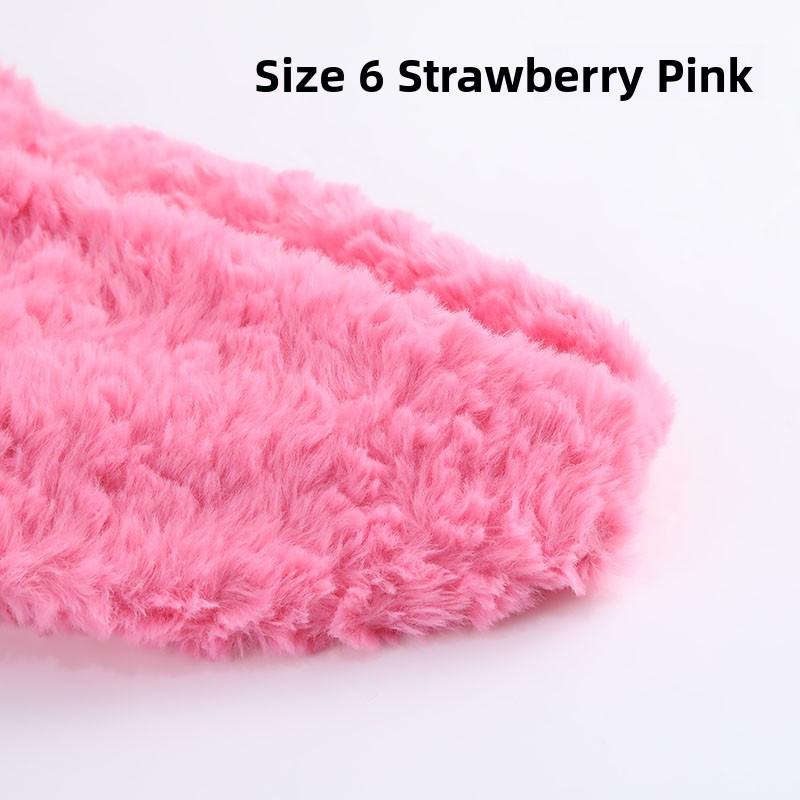 Thickened Rabbit Fur Brushed Cotton Doll DIY Fabric Rose Patterned Fur Collar Clothing Material Home Decor Sponge Pad Fabric