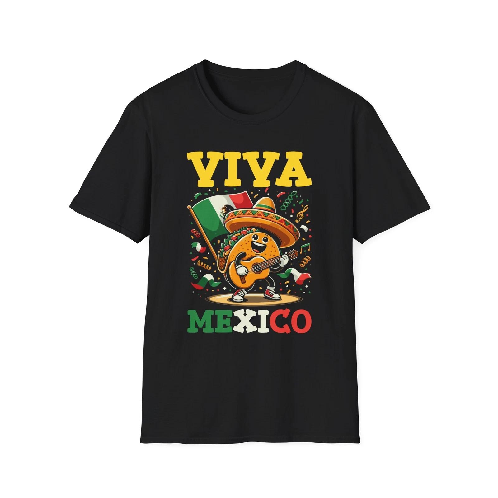 Viva Mexico T-Shirt, Funny Taco Shirt, Cinco de Mayo Tee, Unisex Softstyle S